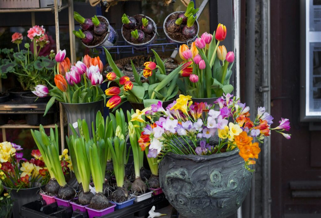 Flowers shop at the street
